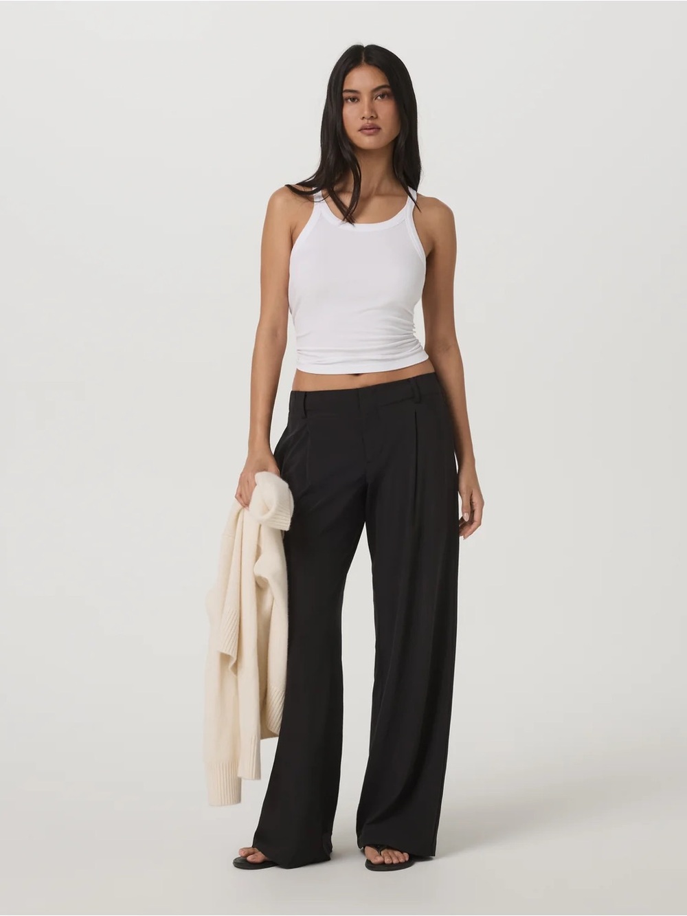 Vuori Villa Trousers Black Wide-Leg Pants Size XS